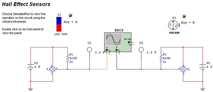 Multisim example program HallEffectSensors.ms10