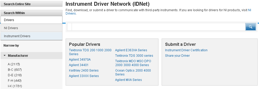 Drivers In Labview