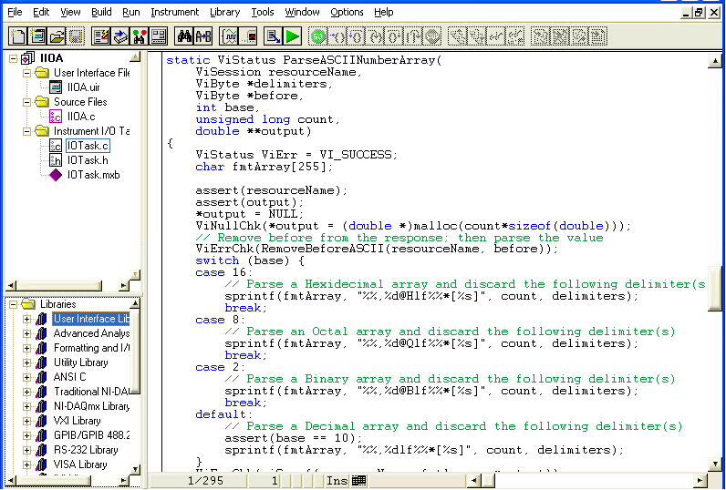 Using Instrument I/O Assistant to Create LabWindows/CVI Instrument ...