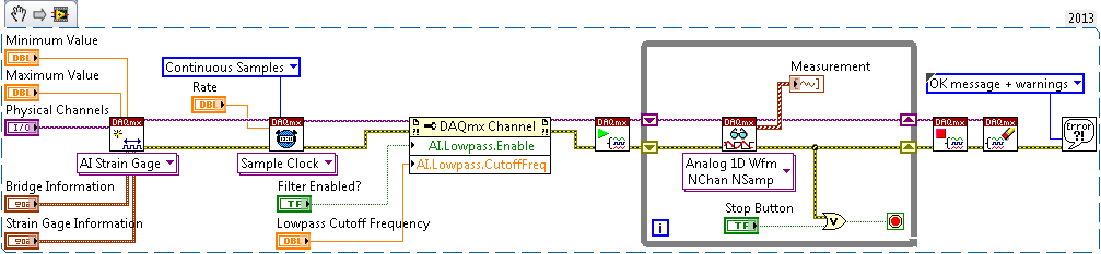 Diagrama de bloques de LabVIEW